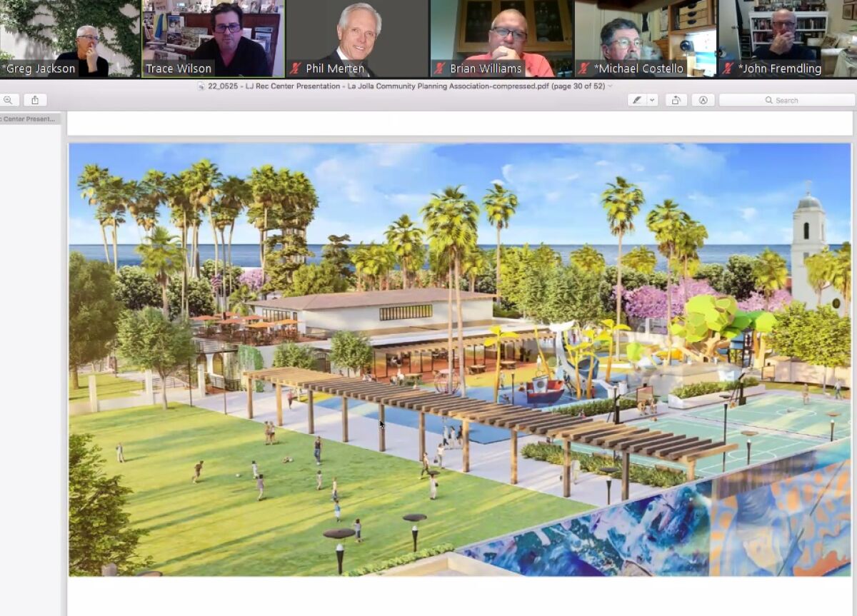 A rendering of the planned La Jolla Recreation Center renovation