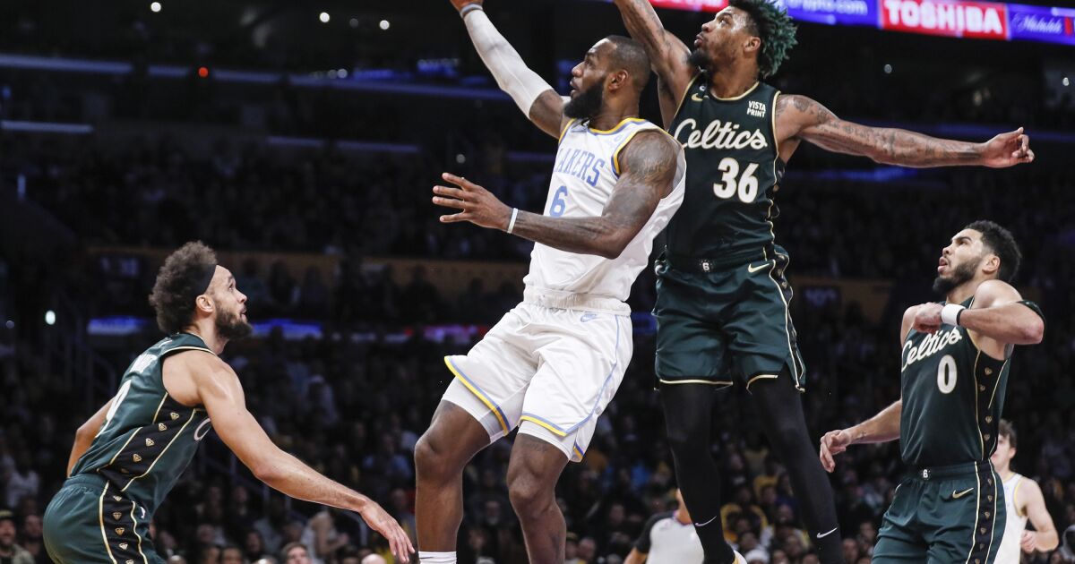 Lakers’ 20-point comeback falls short in overtime loss to Celtics
