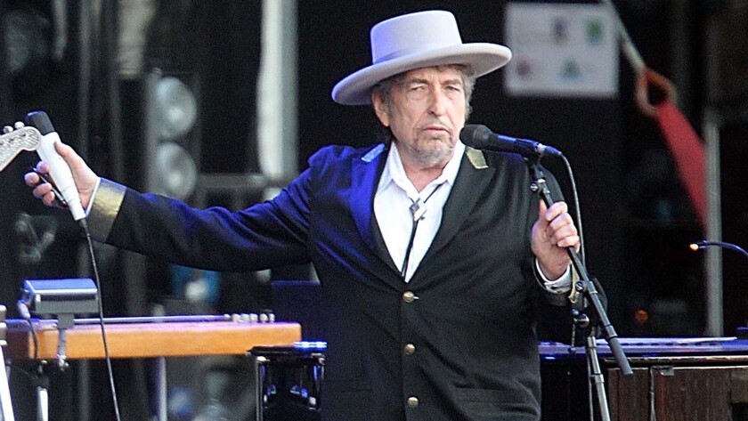 Bob Dylan performs in 2012.