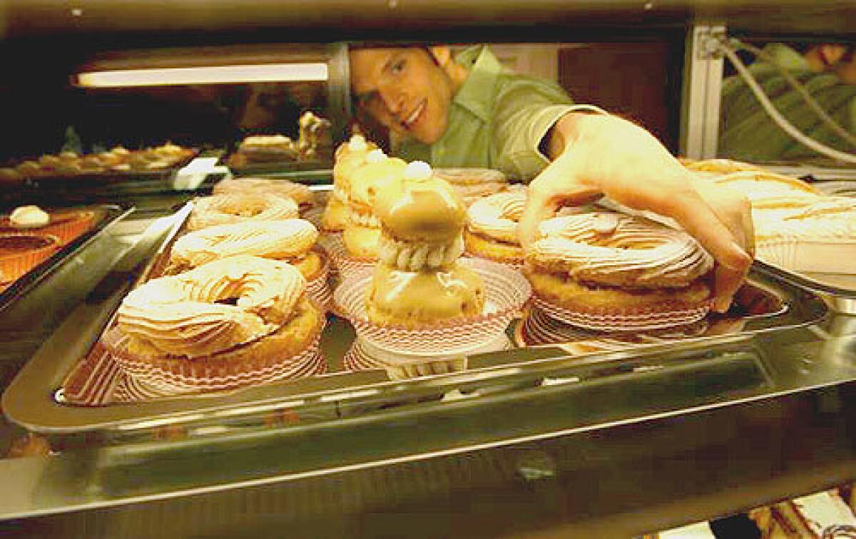 SWEET: Religieuses, center, and Paris-Brests at BouchonBakerys.