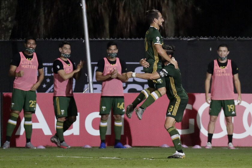El mediocampista argentino del Portland Timbers Sebastián Blanco