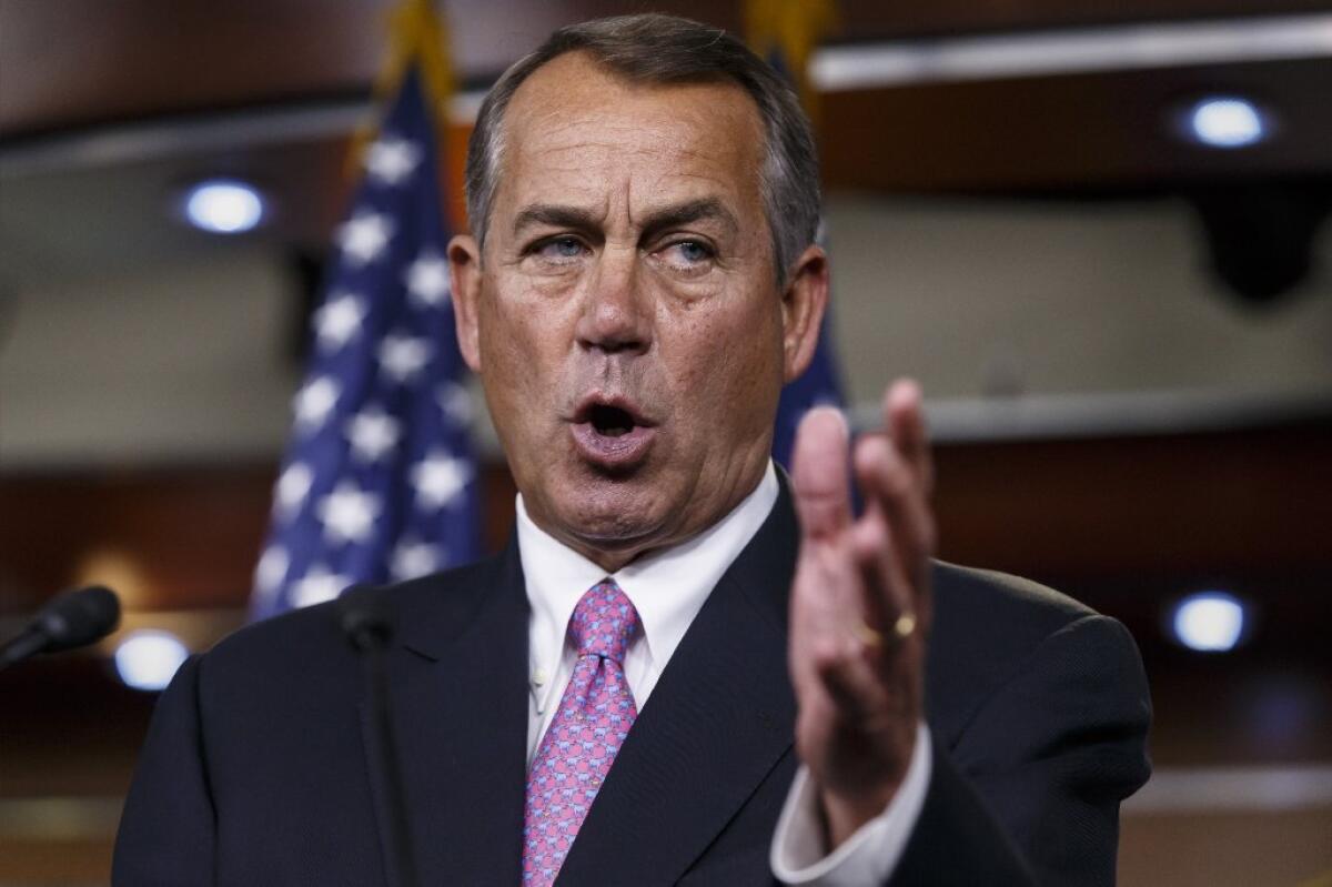 House Speaker John Boehner: Quick to accuse the White House of "lawlessness," slow to propose a remedy.