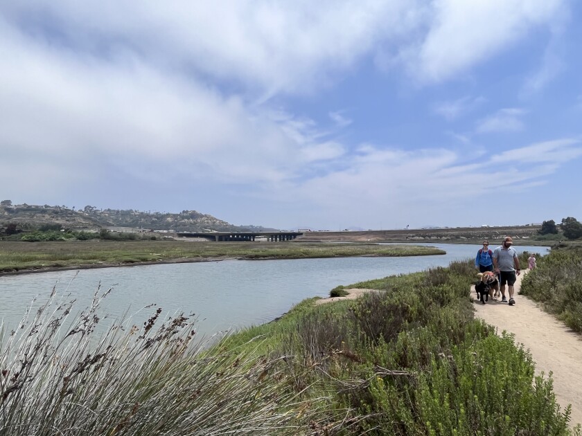 Walkers on the loop trail.