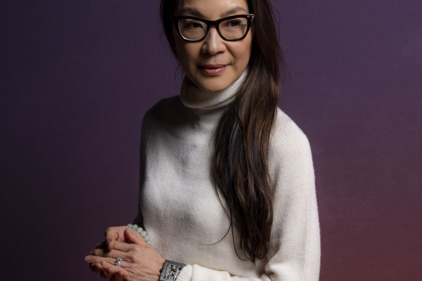 AUSTIN, TX - MARCH 11 Actor Michelle Yeoh from, "Everything Everywhere All At Once," poses for a portrait at the LA Times Photo Studio at SXSW at SXSW on Friday, March 11, 2022 in Austin, TX. (Jay L. Clendenin / Los Angeles Times)