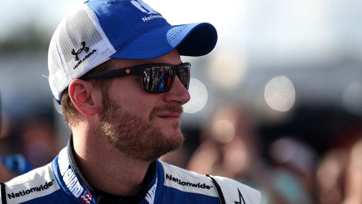 Dale Earnhardt Jr. looks on during qualifying for last week's NASCAR Sprint Cup Series race at Richmond (Va.) International Raceway. Earnhardt says he feels more confident heading into the Chase because of his experience.