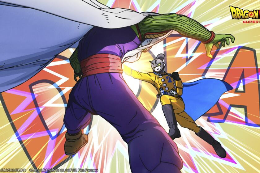A cartoon image of two characters fighting, comic-book style