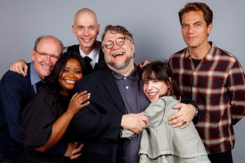 TORONTO, ON, CA--MONDAY, SEPTEMBER 11, 2017 - Actor Richard Jenkins, actress Octavia Spencer, actor Doug Jones, director Guillermo Del Toro, actress Sally Hawkins and actor Michael Shannon from the film, "The Shape of Water," photographed at the L.A. Times HQ at the 42nd Toronto International Film Festival, in Toronto, Ontario, Canada, on Monday, Sept. 11, 2017. (Jay L. Clendenin / Los Angeles Times)