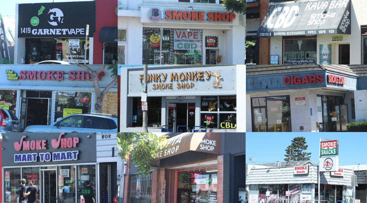 All these stores publicly advertise and sell vaping products on Garnet Avenue in Pacific Beach. Not one would grant ‘The Light’ an interview for this story.