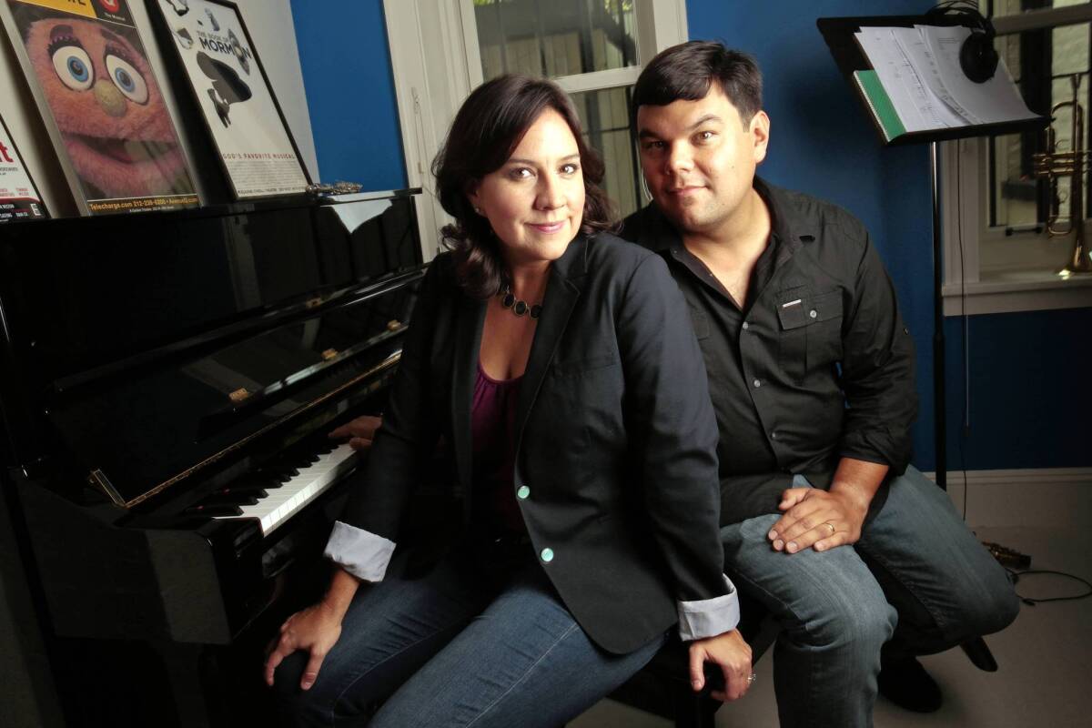 Songwriters Kristen Anderson-Lopez and Robert Lopez collaborated on the Disney animated release "Frozen."