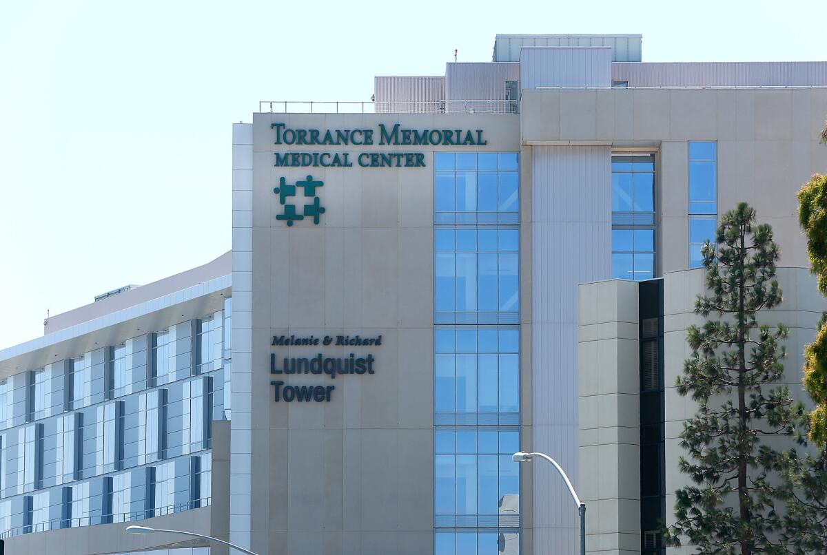 Torrance Memorial Medical Center, where in 2014 Sharley McMullen died from a superbug infection, according to her medical records.