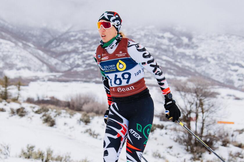 Mexican skier, Karla Schleske, compete in the BSF Nationals on January 11, 2022 at Solider Hollows in Utah.