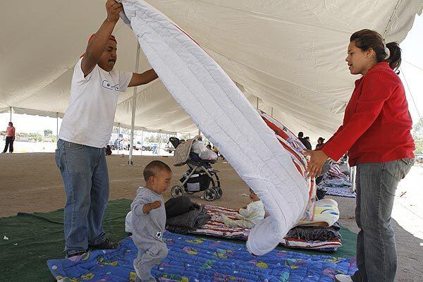 Post-quake government shelter in Mexico