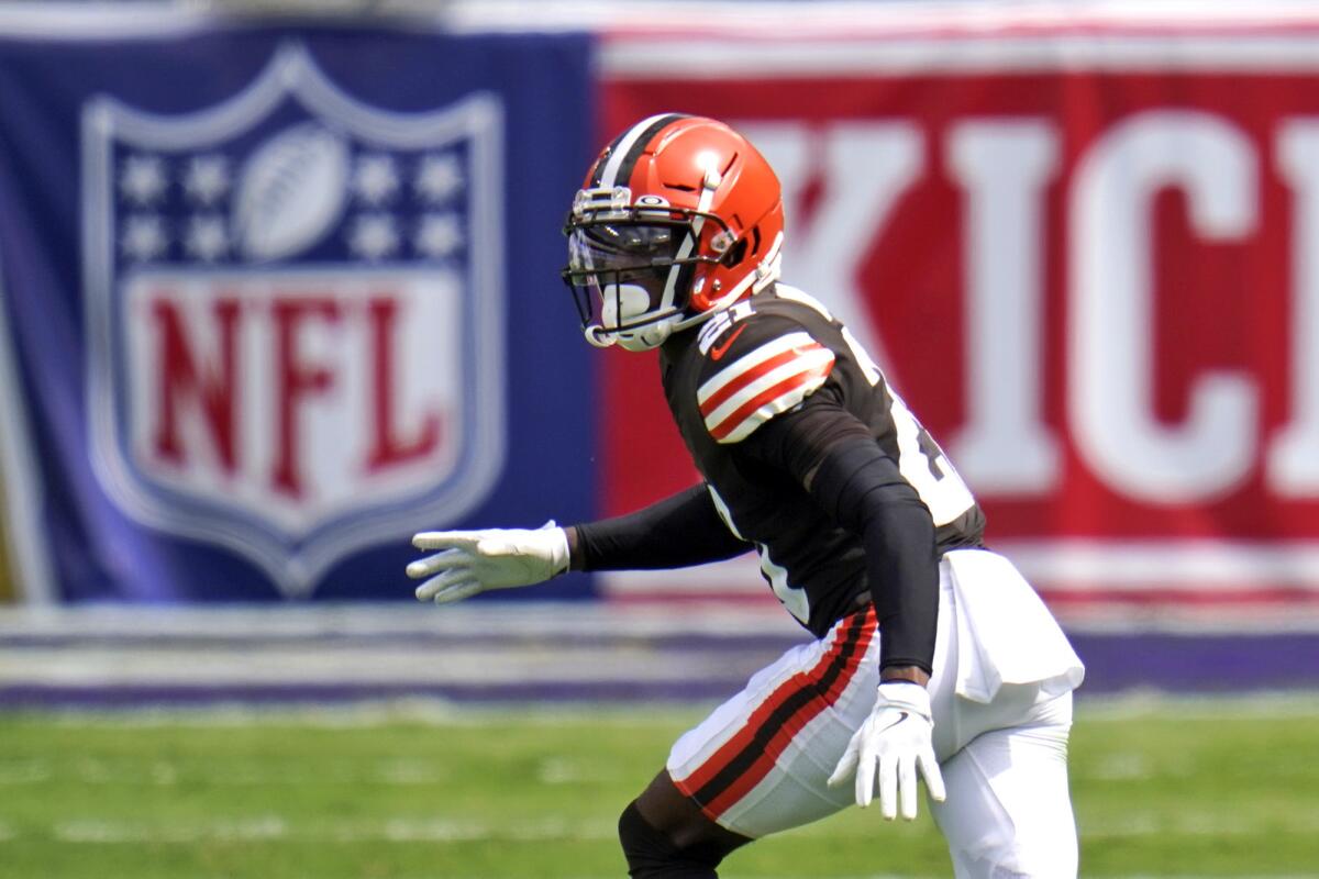 Browns cornerback Denzel Ward questionable to return with a groin