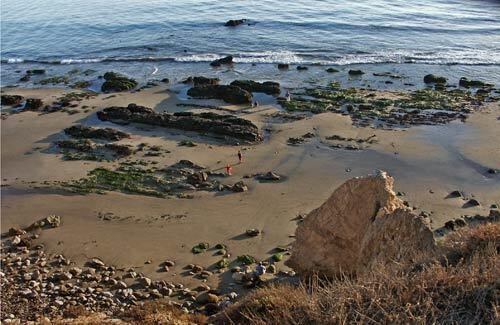 Craggy good looks: Gov. Arnold Schwarzenegger and his wife, Maria Shriver, have purchased ranchland in Carpinteria, which is known for its rocky, scenic beaches. Visitors to this section of Carpinteria State Beach can enjoy tide pools, hiking trails, and a seal rookery.
