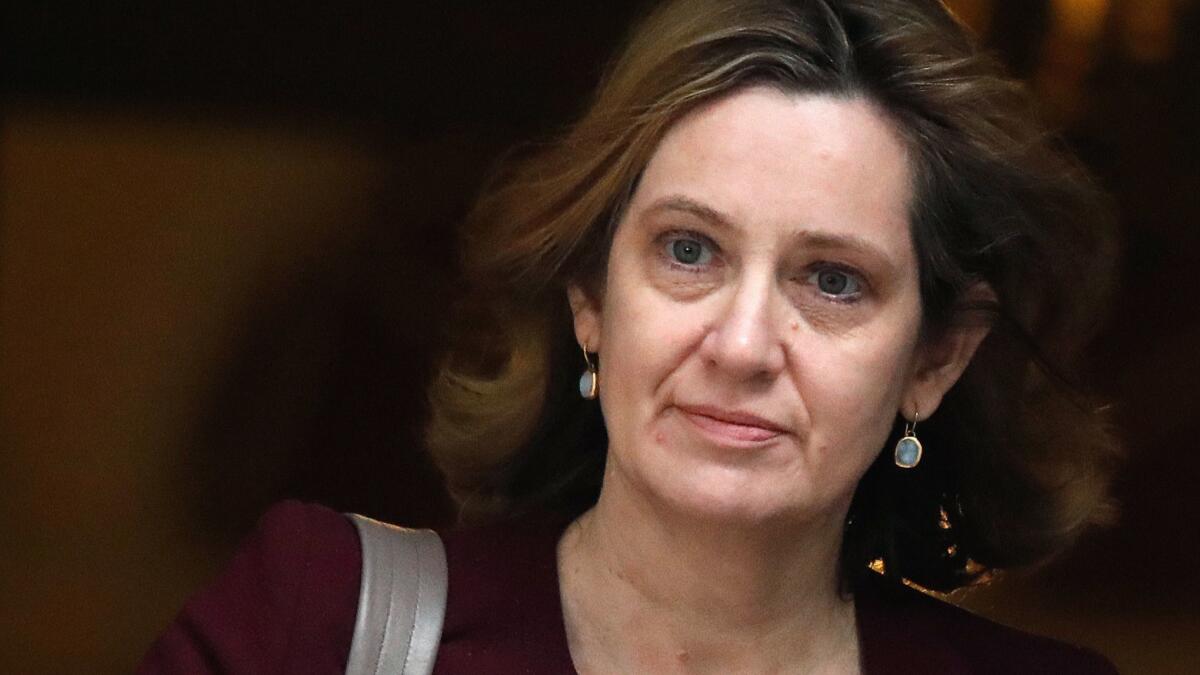 Former Home Secretary Amber Rudd