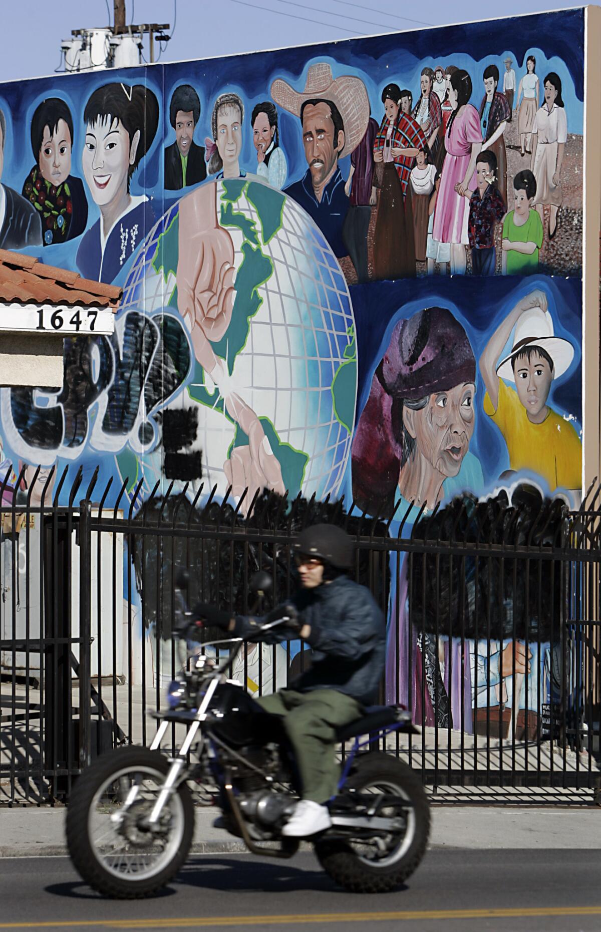 A mural along Beverly Boulvard in the historic Filipinotown neighborhood of L.A.