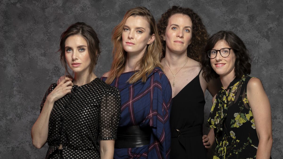 "Glow" stars Alison Brie and Betty Gilpin, and show creators Liz Flahive and Carly Mensch, discuss this season's sexual harassment episode.