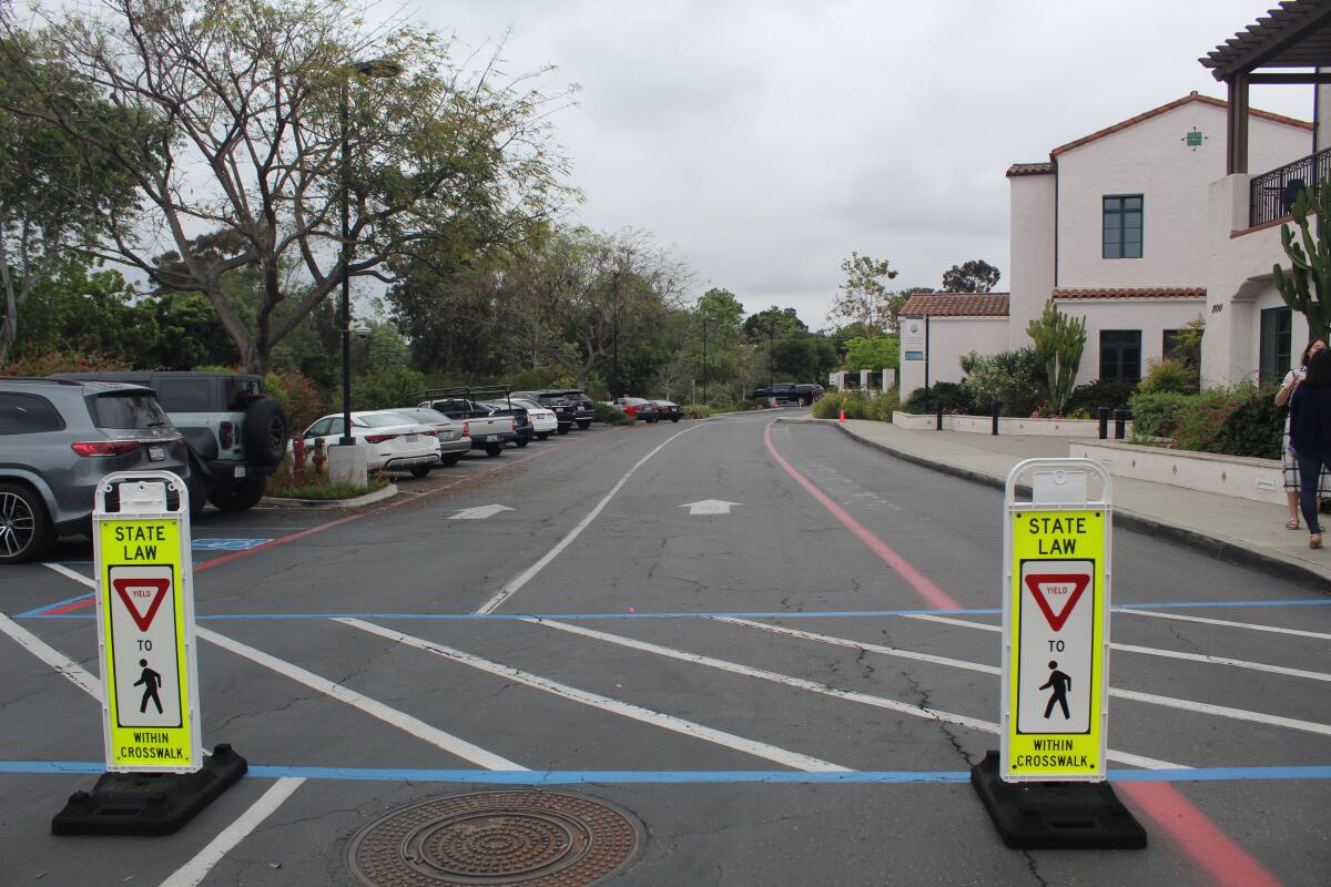 The Rancho Santa Fe School District will add speed bumps to the Rowe parking lot this summer.
