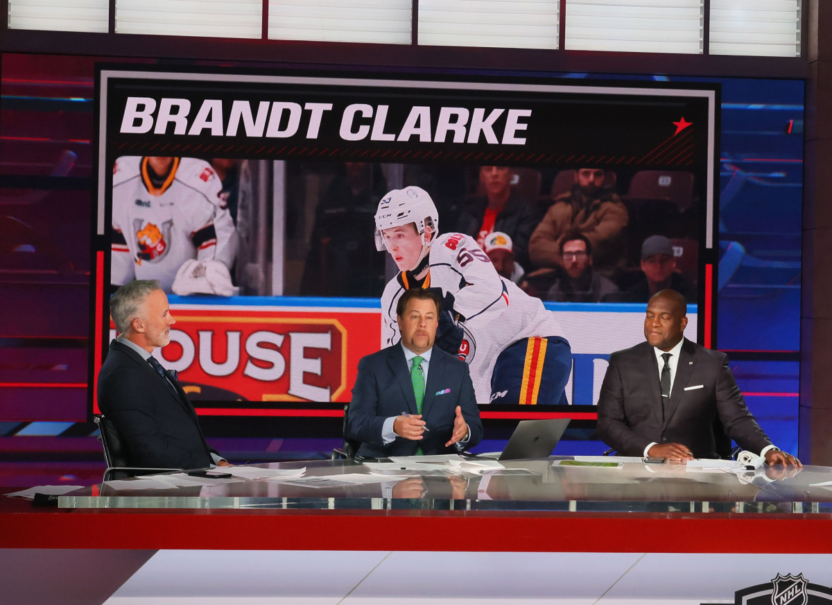 NHL Network announcers discuss the Kings' selection of Brandt Clarke with the eighth overall pick in the 2021 NHL draft.