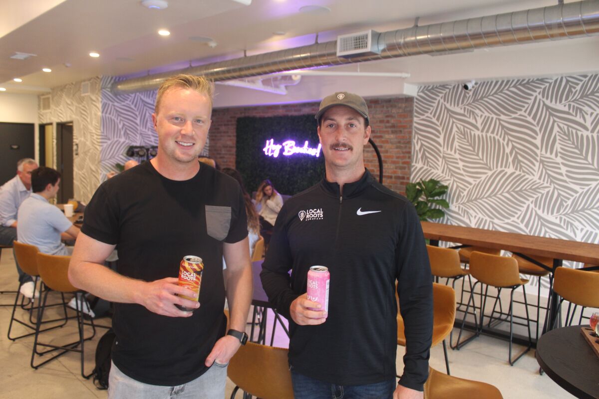 Cousins Joe Carmichael and Ryan White founded Local Roots, a kombucha company with a new tasting room in Solana Beach.