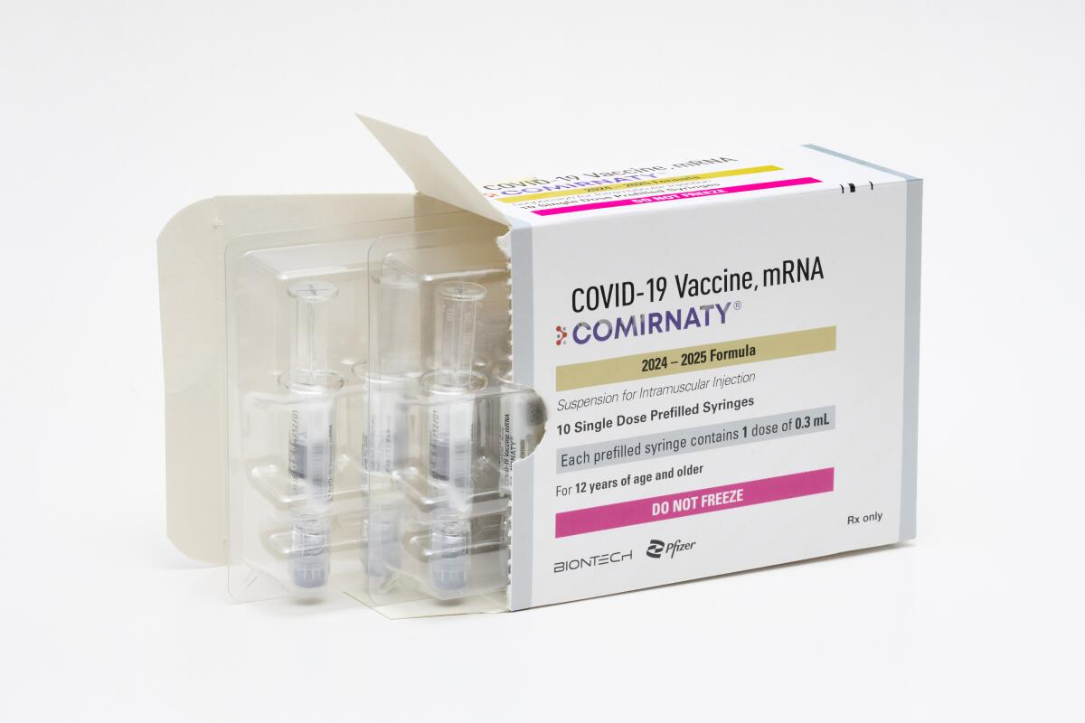 Packaging for Pfizer's updated COVID-19 vaccine