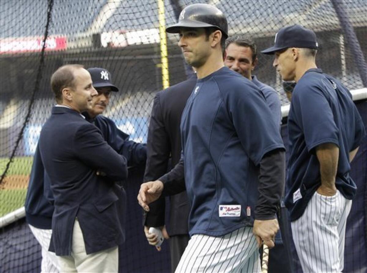 Former New York Yankees' Jorge Posada is seen during Yankees Old