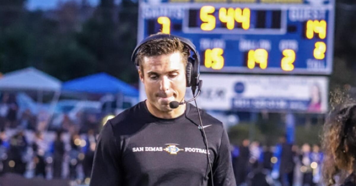 Prep talk: Rookie football coach Dylan O’Leary, 25, has San Dimas at 2-0