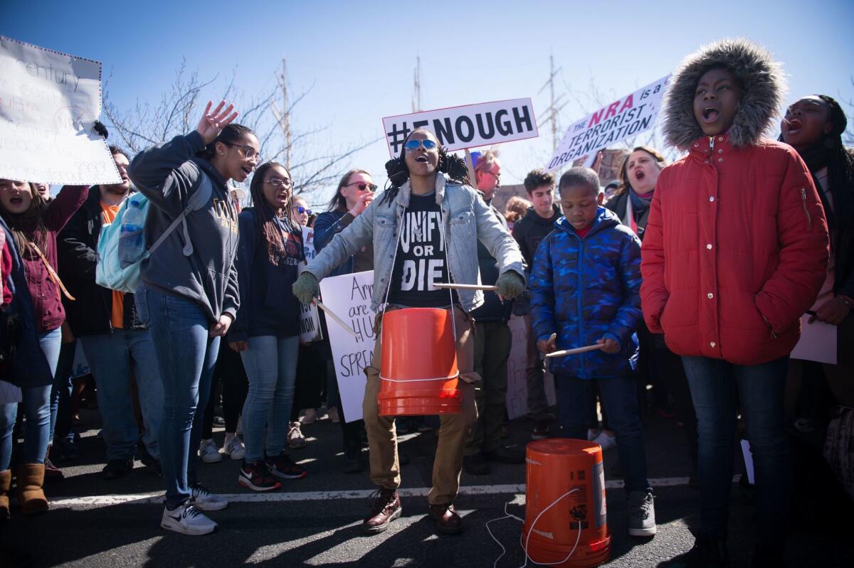 PHILADELPHIA: Students and supporters take part in the March for Our Lives