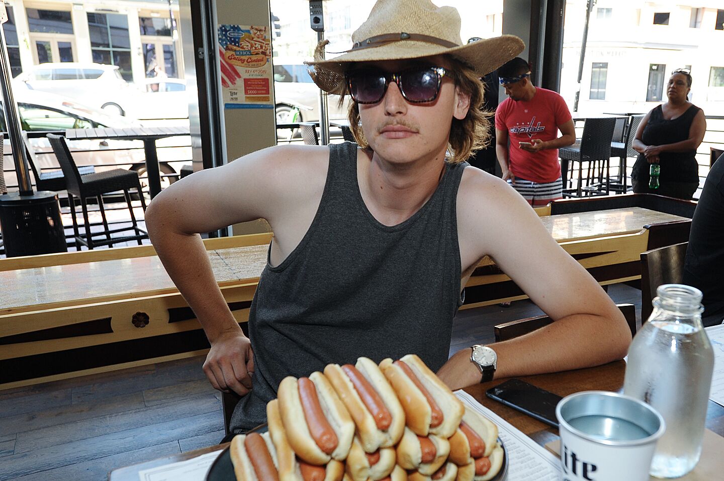 Hot Dog Eating Contest at The Smoking Gun