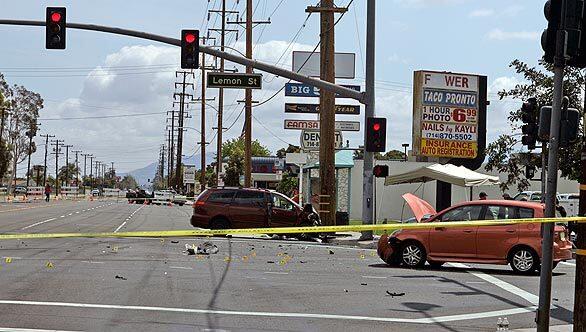 Nick Adenhart accident scene in Fullerton