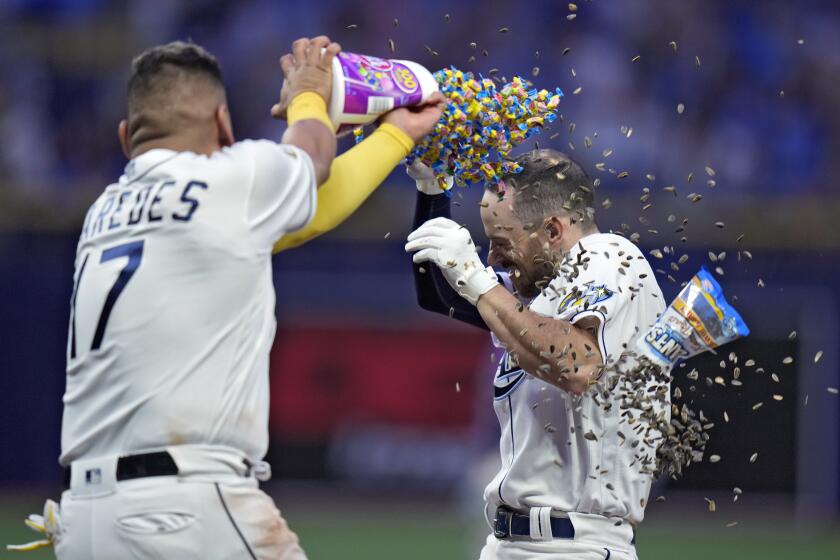 Dodgers-Guardians suspended by rain, to resume Thursday