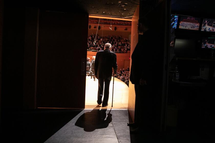 LOS ANGELES, CA - MARCH 05: Zubin Mehta conducts the LA Philharmonic at Walt Disney Concert HallZubin Mehta conducts the LA Philharmonic at Walt Disney Concert Hall on Sunday, March 5, 2023 in Los Angeles, CA. (Jason Armond / Los Angeles Times)