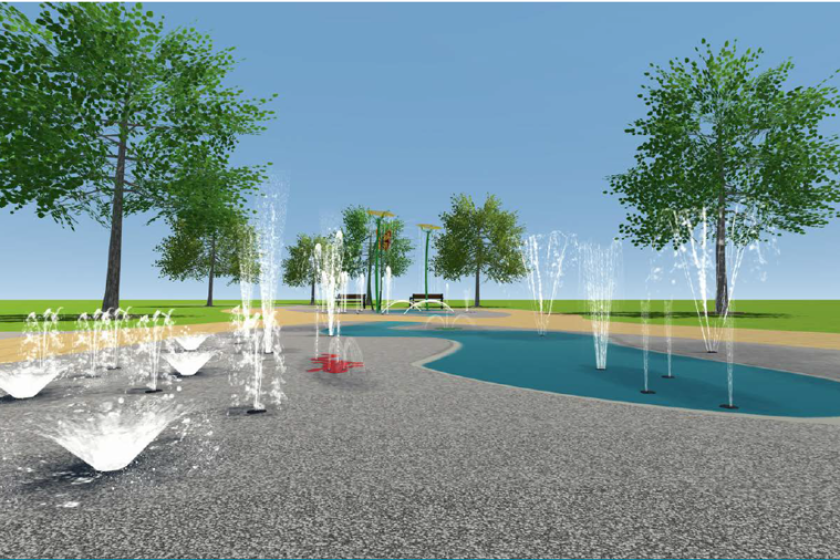 Eucalyptus Park in Chula Vista is getting several updates, including an interactive water feature as pictured.