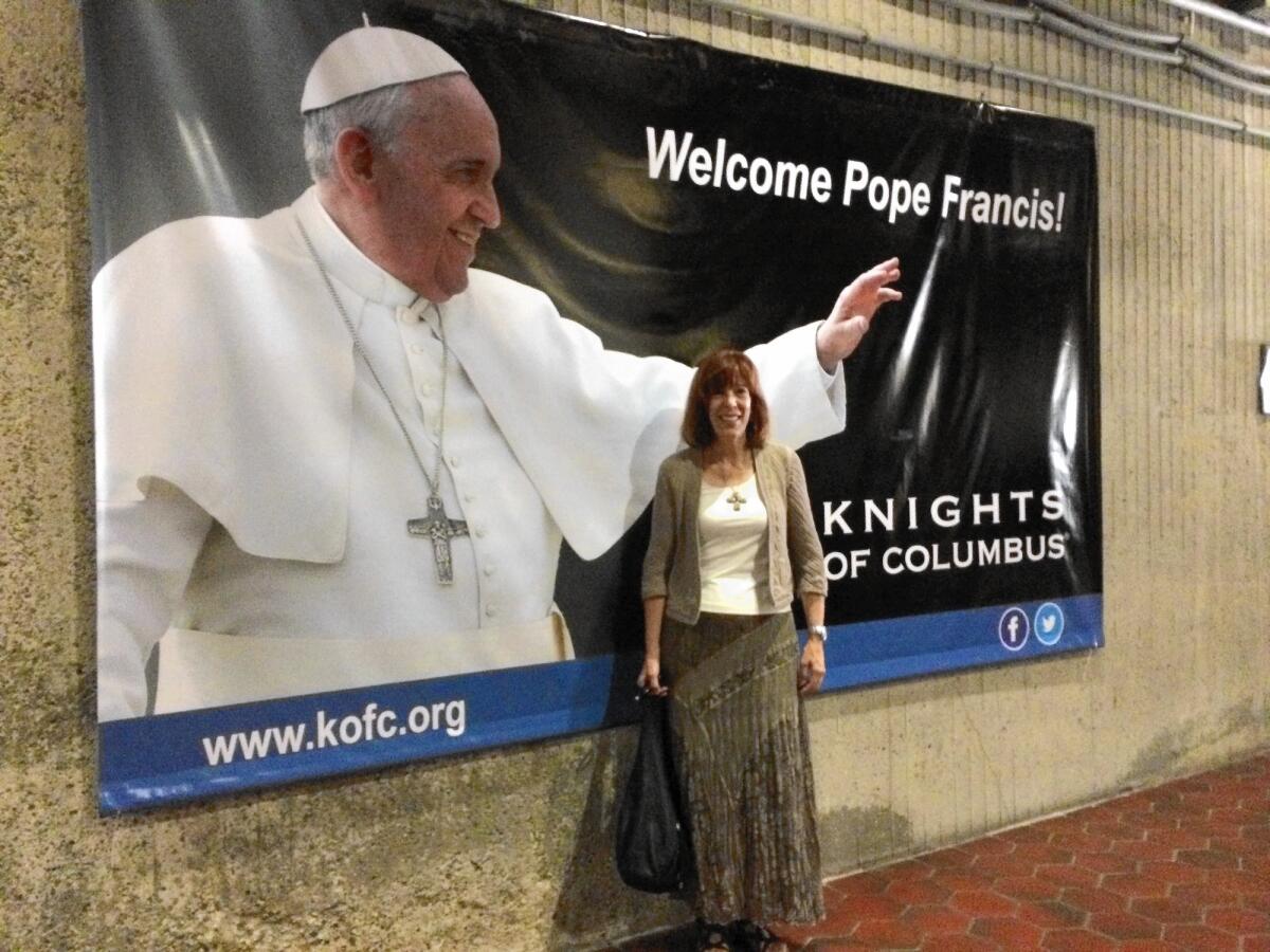 Lesa Truxaw, director for worship for the Diocese of Orange, flew back to Washington, D.C. to attend events during the papal visit.
