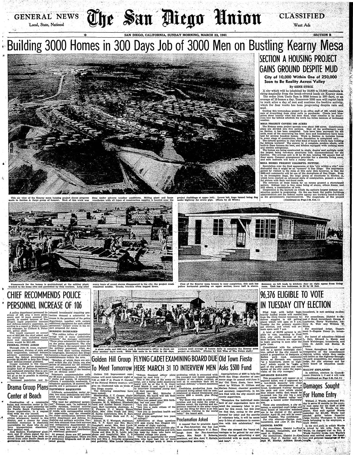 From the Archives: Linda Vista started with a housing boom in 1941 - The  San Diego Union-Tribune