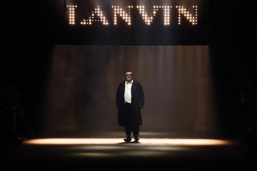 Lanvin's artistic director, Alber Elbaz, attends the brand's Spring/Summer 2016 ready-to-wear runway show on Oct. 1 in Paris.