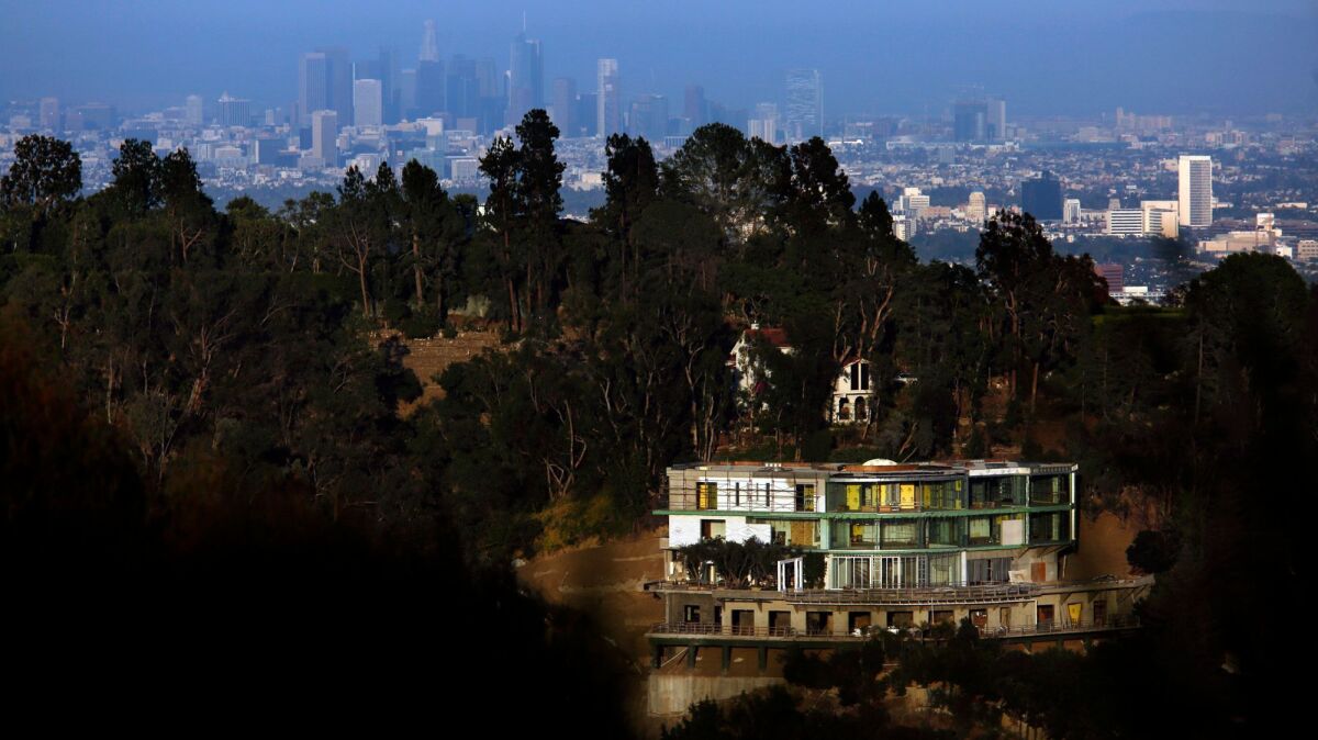 Developer Mohamed Hadid was sentenced Thursday for violations related to the development of this Bel-Air mansion, which remains unfinished.