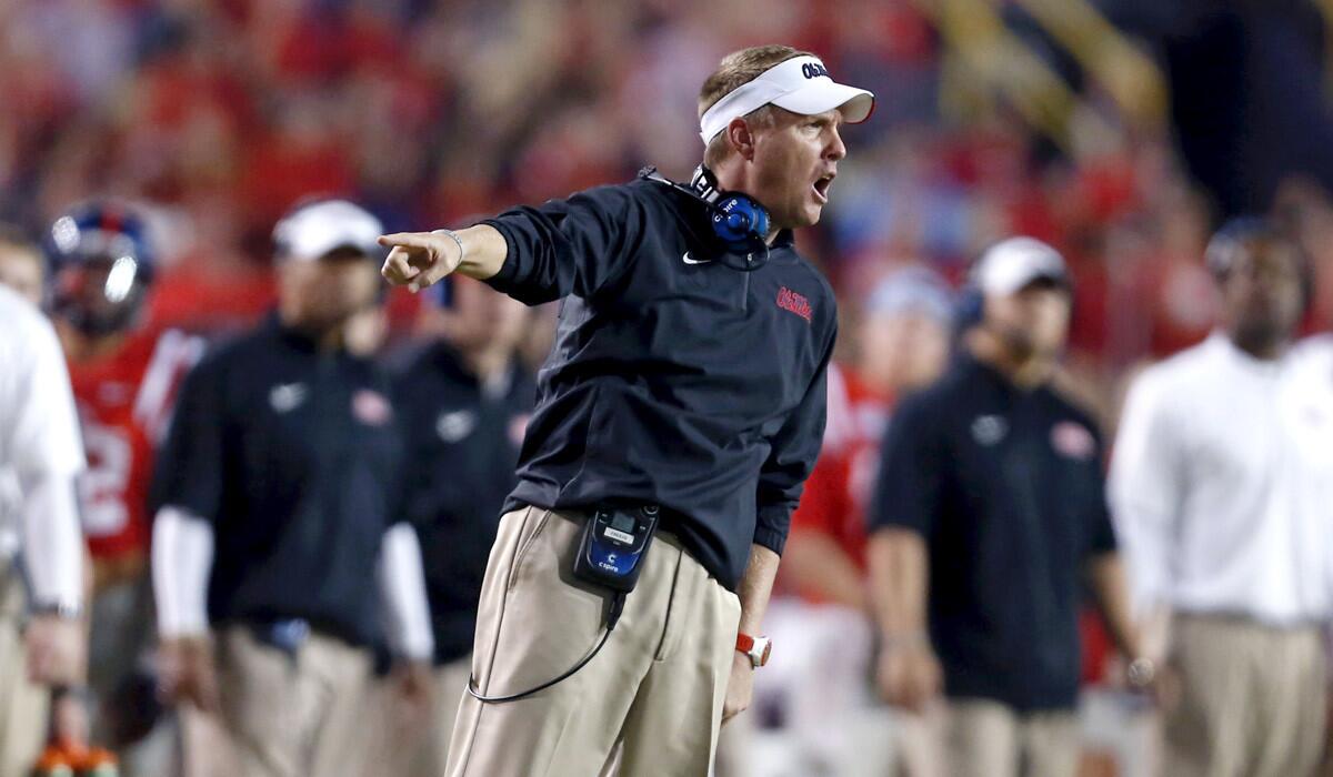 Coach Hugh Freeze and Mississippi fell to two-loss Louisiana State, 10-7, on Saturday, but the Rebels' first loss of the season mattered little as the College Football Playoff selection committee had them at No. 4.