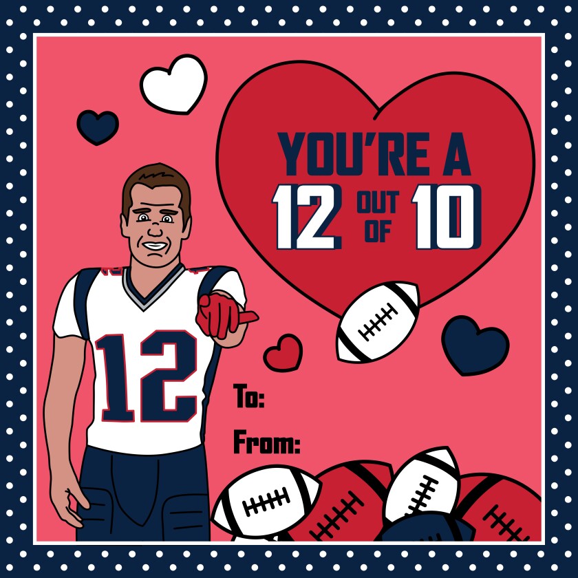 Here S The Best Nfl Valentine S Day Cards Hope You Like Puns Los Angeles Times
