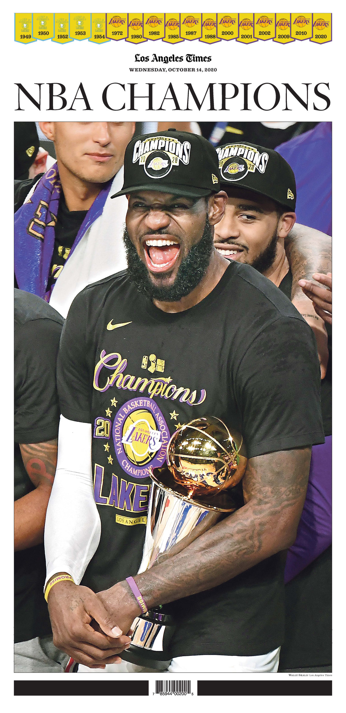 Lakers special section cover.