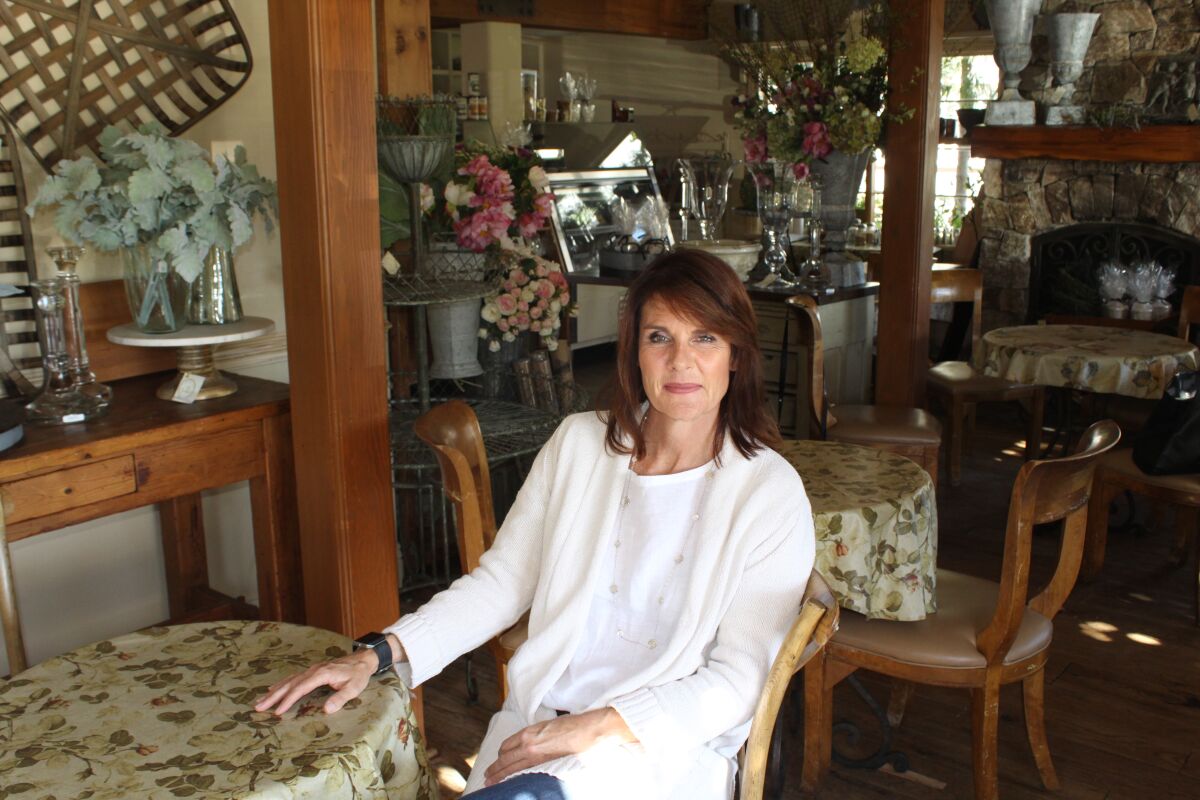 Keely Barerra, new owner of Thyme in the cottage-like cafe.