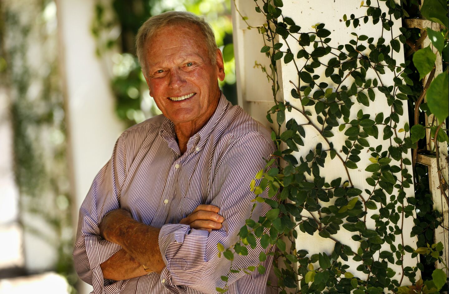 Veteran actor Tab Hunter, who came to fame in the 1950s and was an instant heartthrob though he had to keep the fact he was gay a secret, at the Los Angeles Equestrian Center in Burbank on September 2015.
