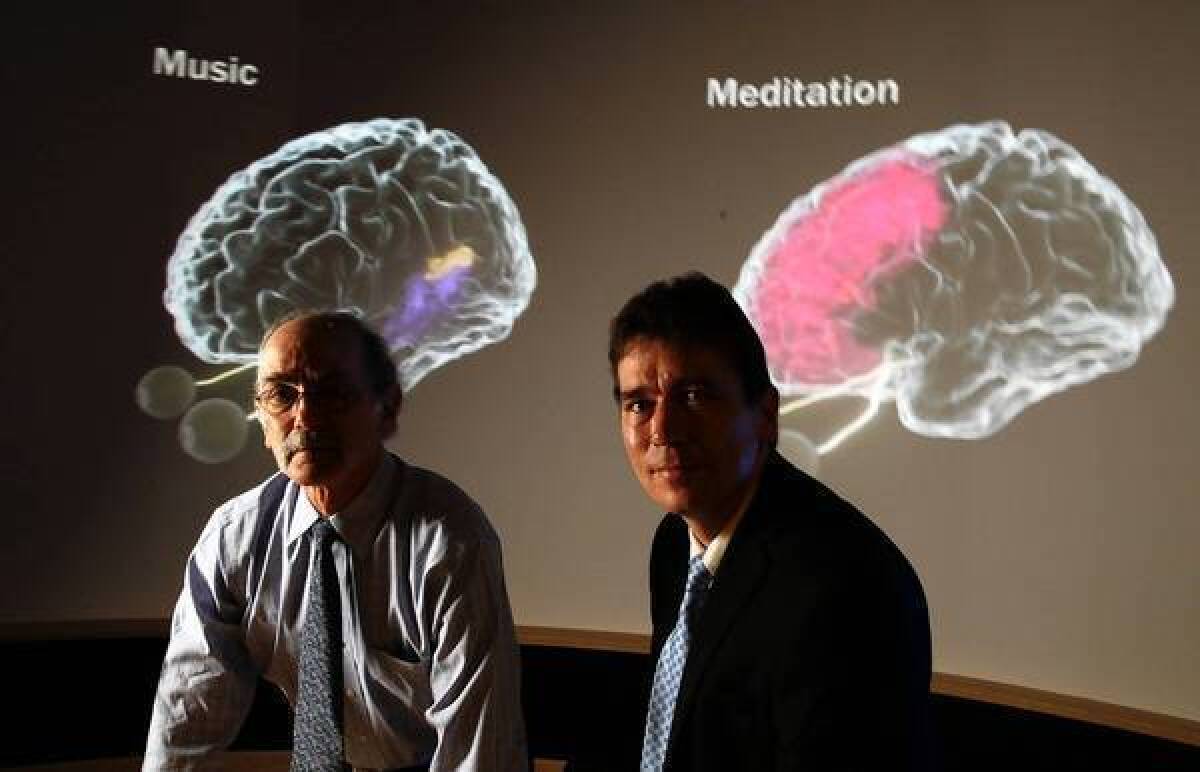 Neuroscientists Arthur Toga, left, and Paul Thompson will move to USC next fall, along with scores of graduate students, postdoctoral fellows and staffers who now work at UCLA’s Laboratory of Neuro Imaging.