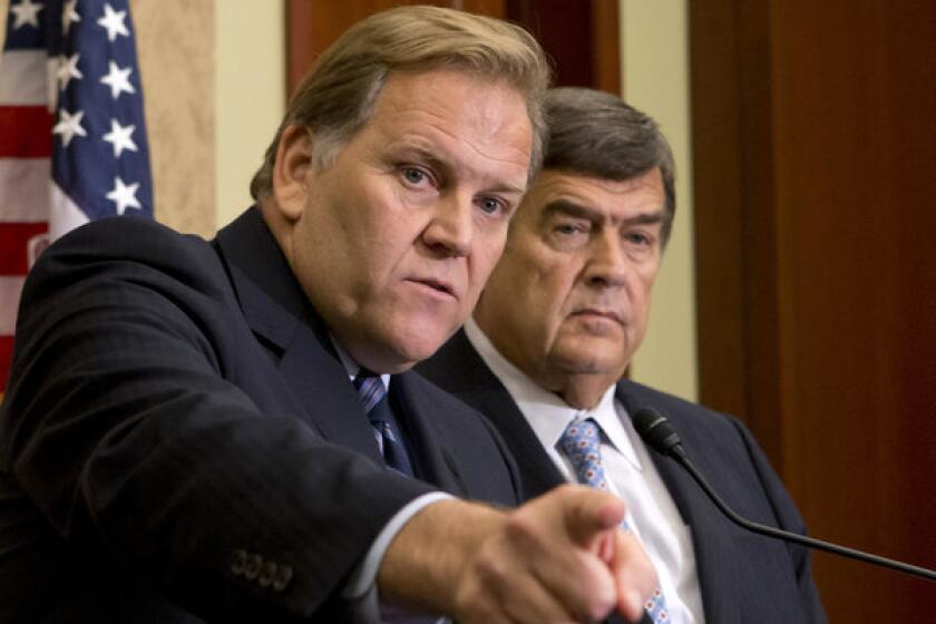 The House Intelligence Committee, led by Chairman Rep. Mike Rogers, R-Mich., left, and the committee's ranking Democrat, Rep. C.A. "Dutch" Ruppersberger, D-Md., passed new cybersecurity legislation Wednesday that has privacy advocates upset.