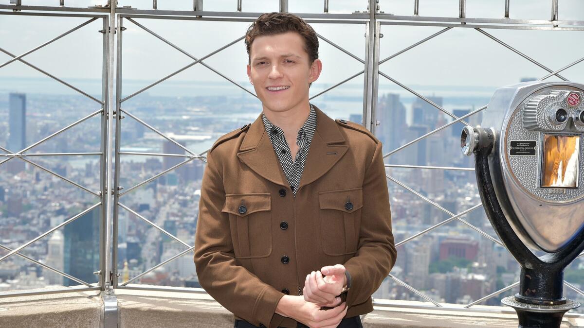 Tom Holland helped Stephen Colbert find homes for rescue pups on Monday night's "The Late Show."