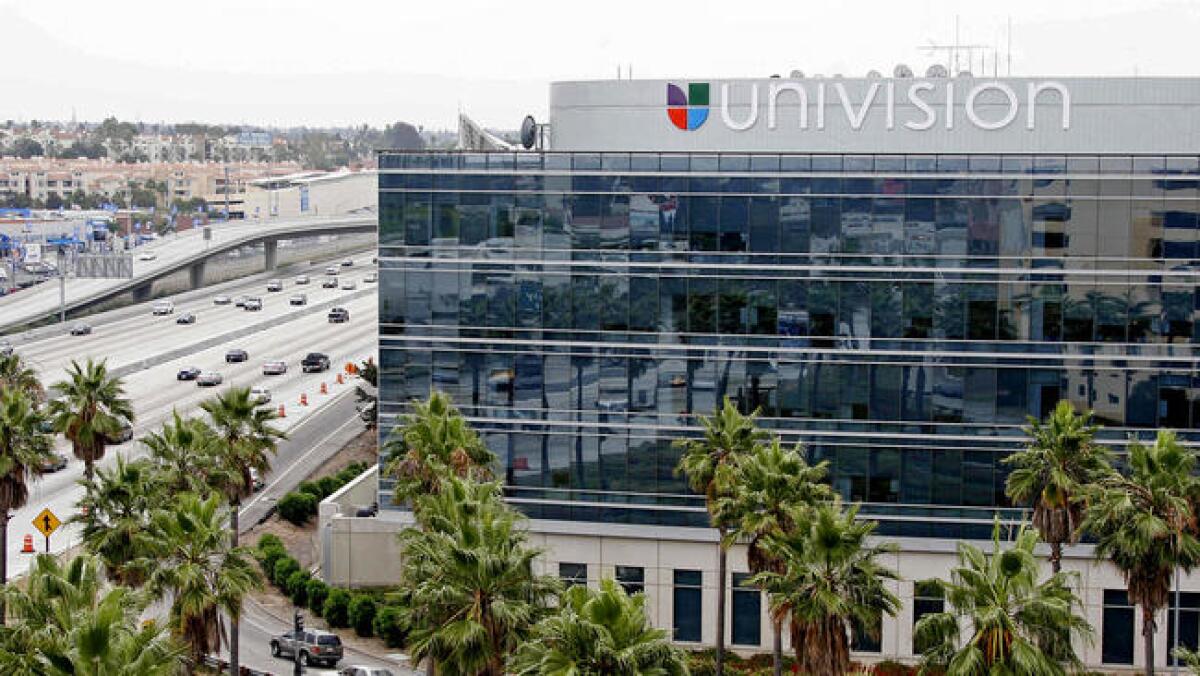Univision's West Coast offices, off the San Diego Freeway in Los Angeles.