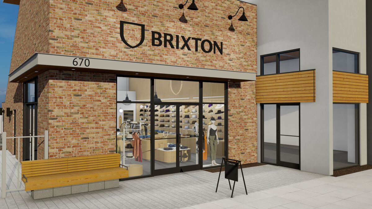 A rendering of Brixton's storefront in Encinitas, which is set to open in November.
