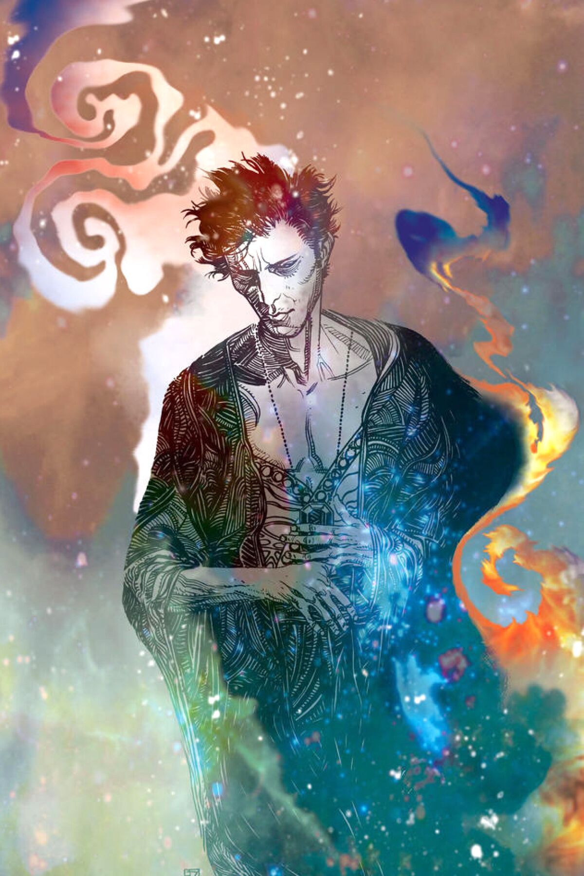 A drawing of the protagonist of "The Sandman"