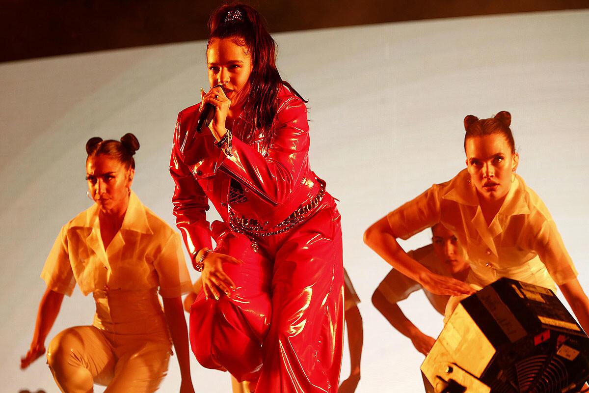 Rosalía performs at Coachella Friday, April 12, 2019. (Luis Sinco/Los Angeles Times)