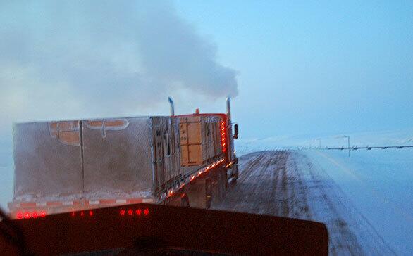 Traffic on the Dalton Highway